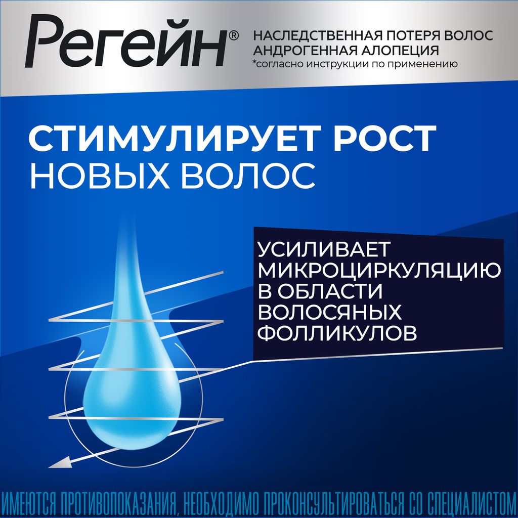 Регейн, 5%, пена для наружного применения, 60 мл, 1 шт.