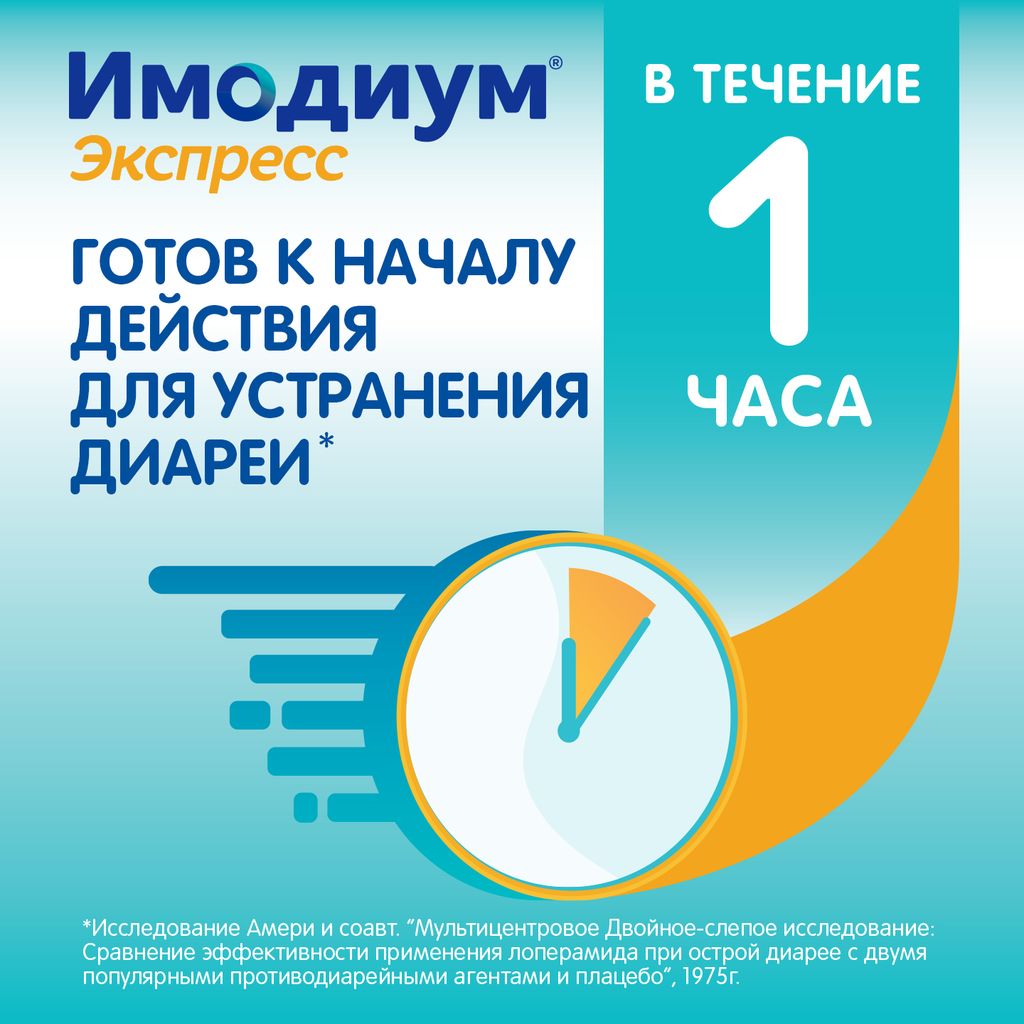 Имодиум Экспресс, 2 мг, таблетки лиофилизированные, 20 шт.