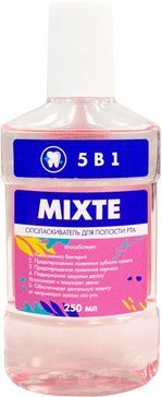 фото упаковки Mixte Ополаскиватель для полости рта 5 в 1, ополаскиватель полости рта, 250 мл, 1 шт. фото упаковки Mixte Ополаскиватель для полости рта 5 в 1