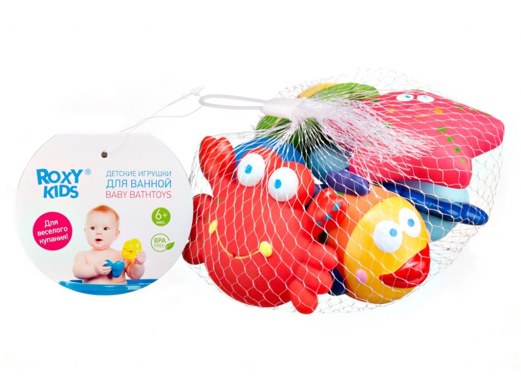 фото упаковки Roxy-kids Набор игрушек для ванны Морские обитатели 6 мес+