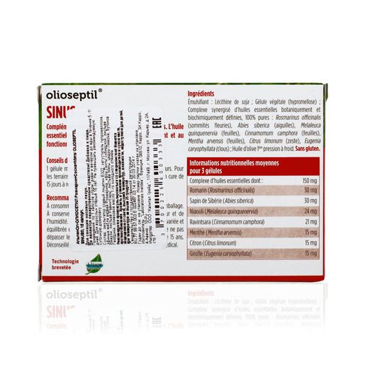 Olioseptil Sinus для санации носовых пазух, капсулы, 15 шт.