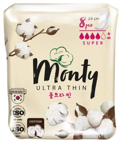 фото упаковки Monty Ultra Thin прокладки Super plus