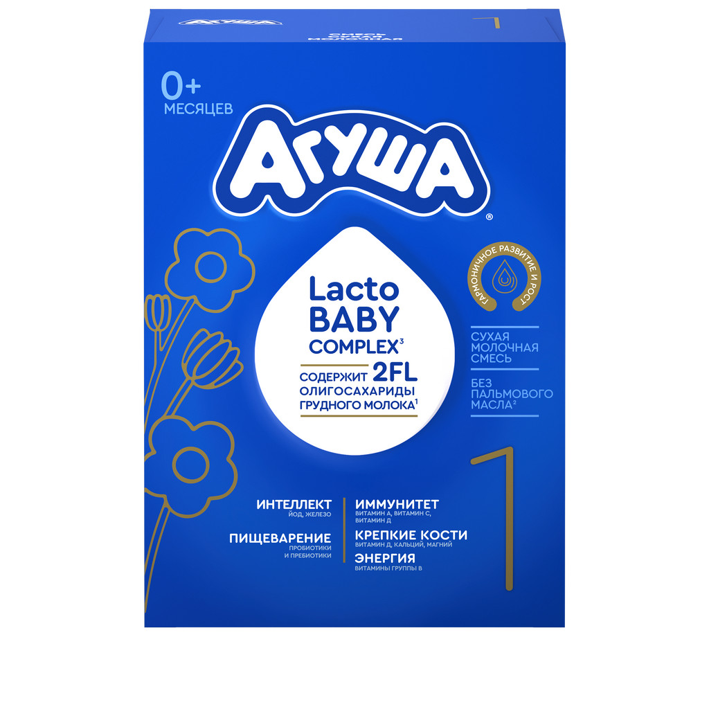 фото упаковки Агуша 1 Смесь сухая молочная Lacto Baby complex