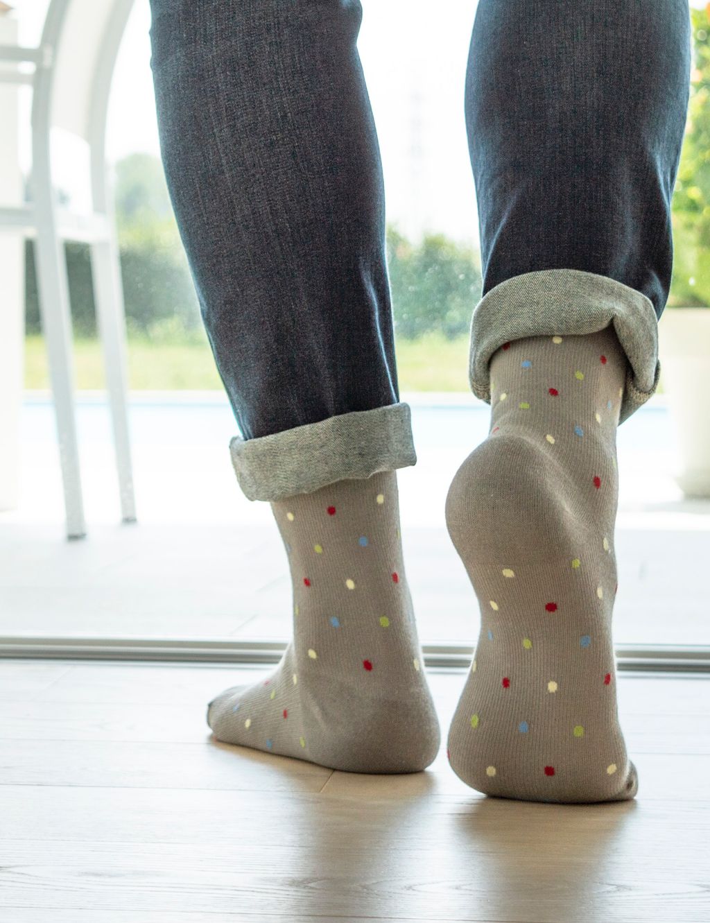 Relaxsan Fancy Cotton Socks Гольфы с хлопком 1 класс компрессии унисекс, р. 3, арт. 820 Fancy (18-22 mm Hg), пара, серый-горох, 1 шт.
