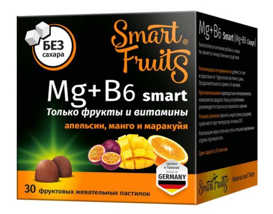 фото упаковки Смарт Фрутс Магний+Витамин В6 Smart