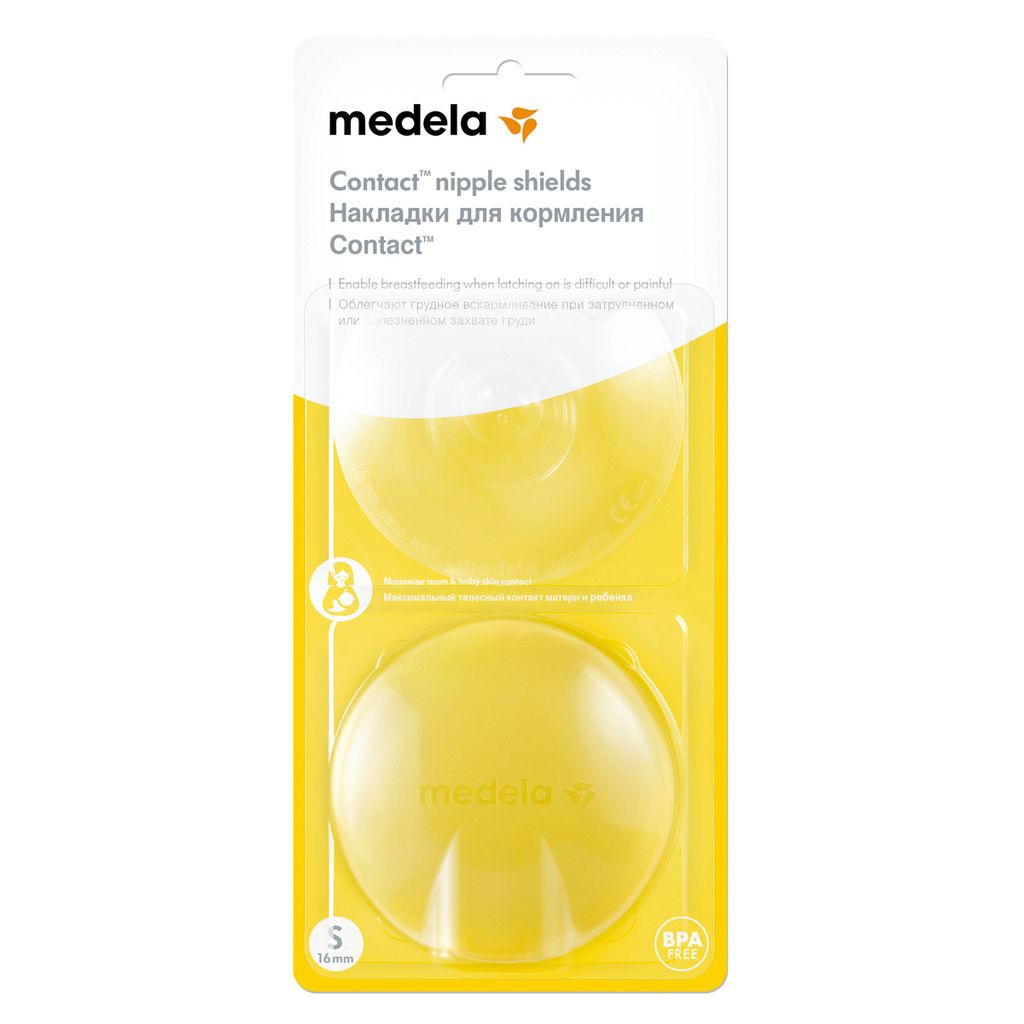 Medela Накладки силиконовые на грудь Contact, разм. S, 2 шт.