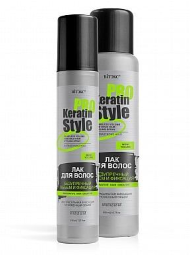 фото упаковки Витэкс Keratin Pro Лак для волос безупречный обем