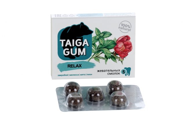 фото упаковки Taiga Gum Смолка жевательная Релакс