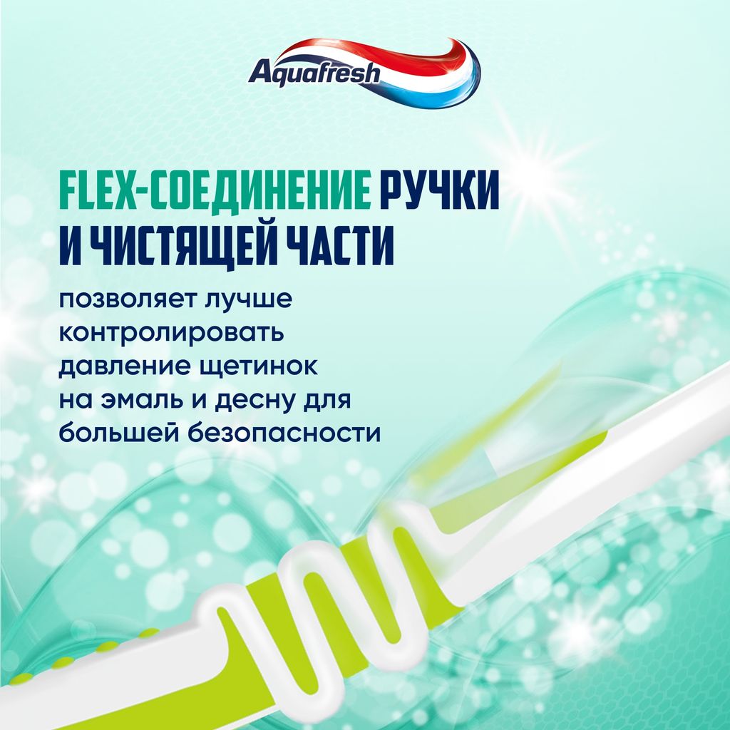 Aquafresh Инбитвин клин Зубная щетка, щетка зубная, средней жесткости, 1 шт.