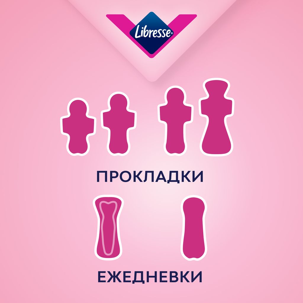 Libresse Dailyfresh plus ежедневные прокладки, прокладки ежедневные, удлиненные, 26 шт.