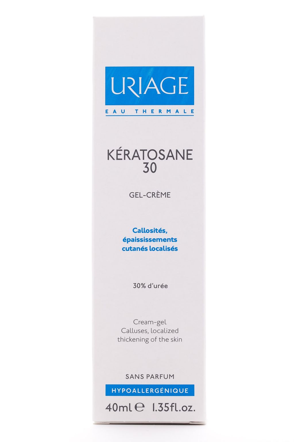 фото упаковки Uriage Keratosane 30 Гель-крем для утолщенной мозолистой кожи