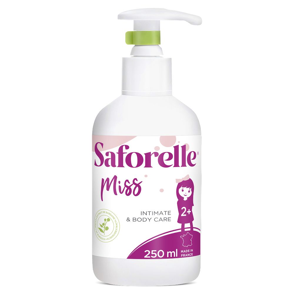 фото упаковки Saforelle Miss Гель для интимной гигиены для детей, для детей с 2 лет, 250 мл, 1 шт. фото упаковки Saforelle Miss Гель для интимной гигиены для детей