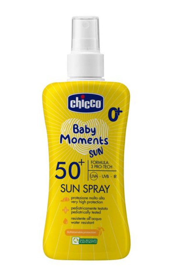 фото упаковки Chicco baby moments Спрей солнцезащитный для детей