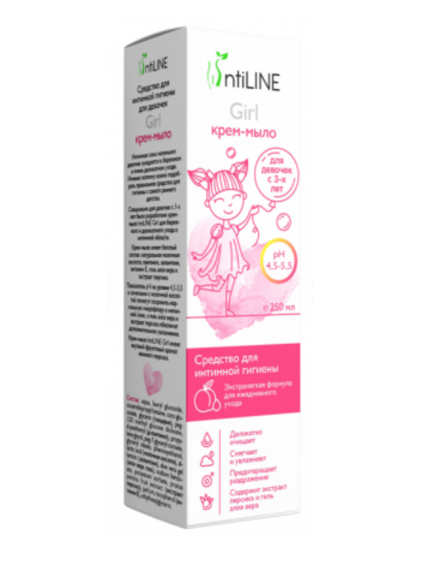 фото упаковки ИнтиЛайн Girls Крем-мыло для интимной гигиены