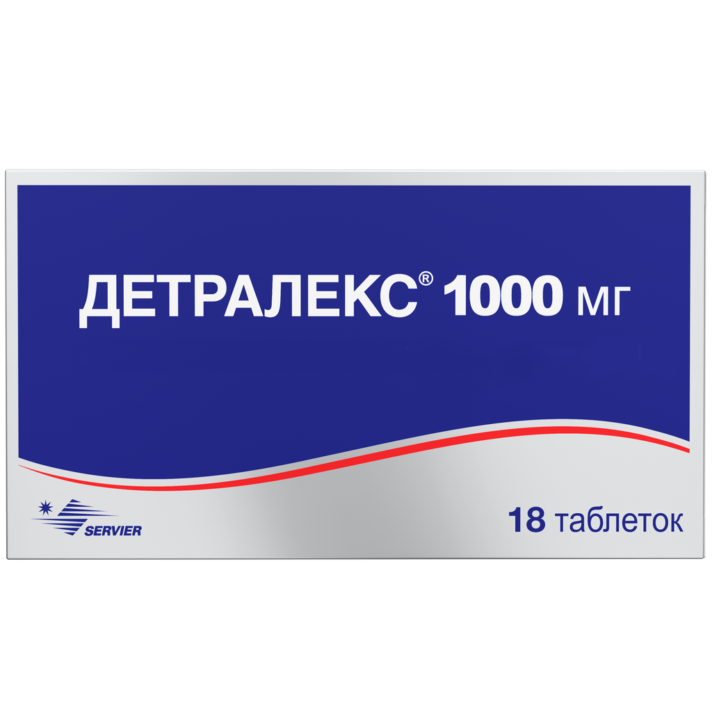 Детралекс №18, 1000 мг, таблетки, покрытые пленочной оболочкой, 18 шт.  купить по цене от 964 руб в Нижнем Новгороде, заказать с доставкой в аптеку,  инструкция по применению, отзывы, аналоги, Servier