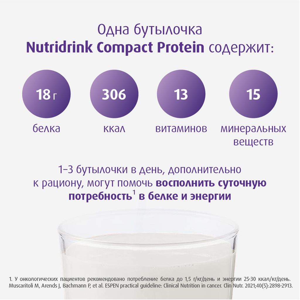 Nutridrink compact protein, лечебное диетическое высокобелковое питание, с нейтральным вкусом, 125 мл, 4 шт.