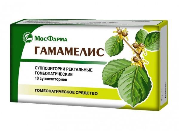 Гамамелис, суппозитории ректальные, 10 шт.
