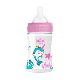 Chicco Well-Being Girl Бутылочка с силиконовой соской 0+