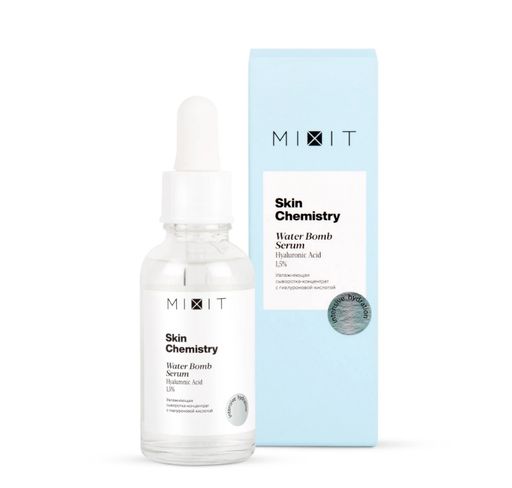 Mixit Skin Chemistry Увлажняющая сыворотка-концентрат, с гиалуроновой кислотой, 30 мл, 1 шт.