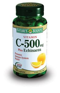 Natures Bounty Витамин С 500 мг плюс Эхинацея, таблетки, 100 шт. цена