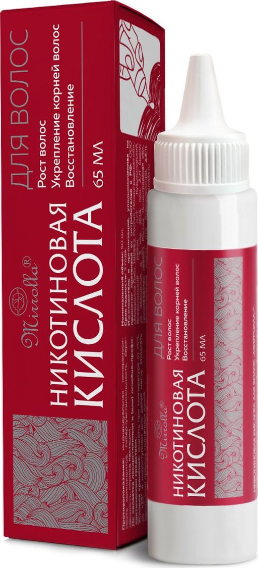 Mirrolla Никотиновая кислота для волос, раствор для местного применения, 65 мл, 1 шт. цена
