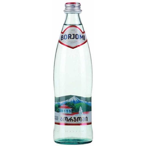 Вода минеральная Боржоми, лечебно-столовая газированная, в стеклянной бутылке, 0.33 л, 1 шт. цена