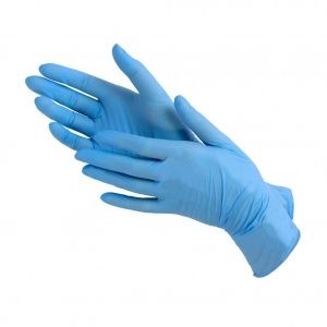 Benovy Перчатки нитриловые смотровые, L, голубого цвета, перчатки неопудренные, стерильные, пара, 1 шт.