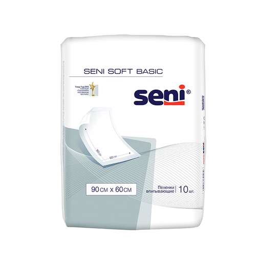 Пеленки впитывающие Seni Soft Basic, 60х90, 10 шт. цена