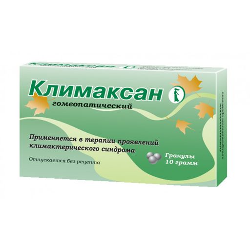 Климаксан гомеопатический, гранулы гомеопатические, 10 г, 1 шт. цена