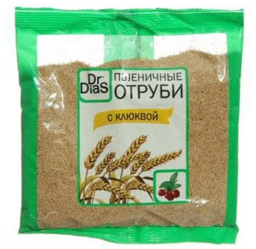 Dr.DiaS Отруби пшеничные, с клюквой, 200 г, 1 шт.