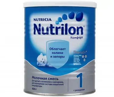 Nutrilon 1 Комфорт, смесь молочная сухая, 400 г, 1 шт. цена