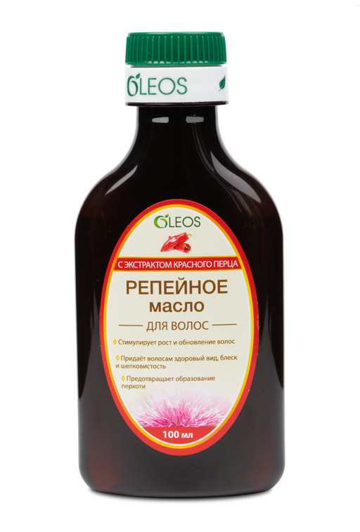 Oleos Масло репейное с экстрактом красного перца, масло косметическое, 100 мл, 1 шт.