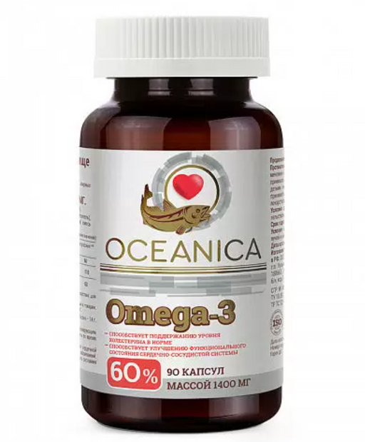 Океаника Омега-3 60%, 1400 мг, капсулы, 90 шт.