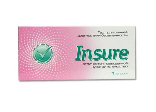 Insure Тест на беременность высокочувствительный, тест-полоска, 1 шт.