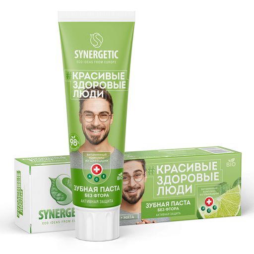 Synergetic Зубная паста Активная защита, паста зубная, 100 г, 1 шт.