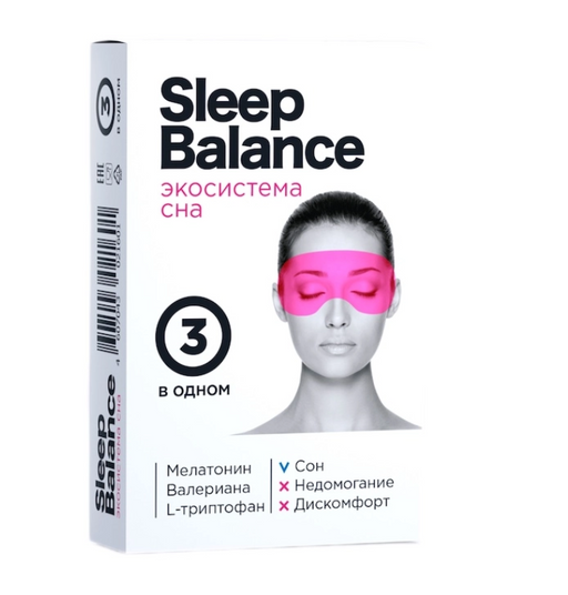 Sleep Balance Экосистема сна, таблетки, Мелатонин+L-триптофан+Валериана, 30 шт.