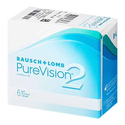 Bausch&Lomb PureVision 2 Контактные линзы плановой замены, BC=8,6 d=14,0, D(-4.00), 6 шт.