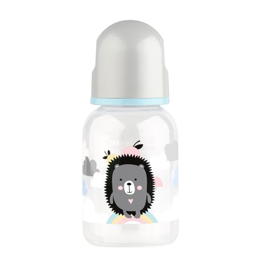 Lubby Бутылочка с силиконовой соской, арт 12023, для детей с рождения, 125 мл, 1 шт.