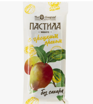 Nut Vinograd Пастила из манго с грецким орехом, с грецким орехом, 50 г, 1 шт.