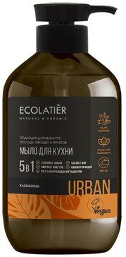 Ecolatier мыло жидкое для рук кухонное, клементин, 600 мл, 1 шт.
