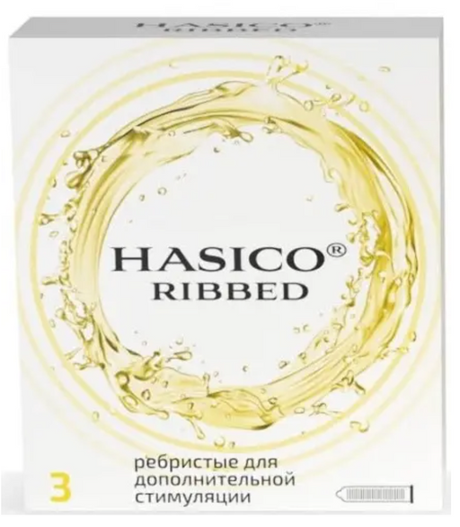 Hasico презервативы ребристые, 3 шт.