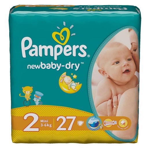 Pampers New baby-dry Подгузники детские, р. 2, 3-6кг, 27 шт. цена