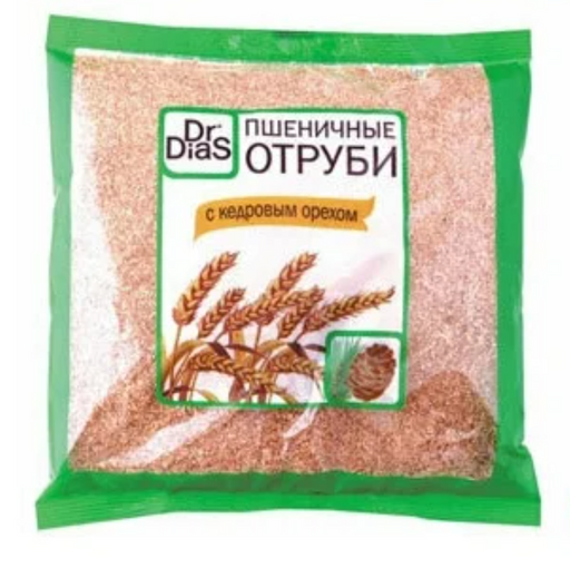 Dr.DiaS Отруби пшеничные, с кедровым орехом, 200 г, 1 шт.