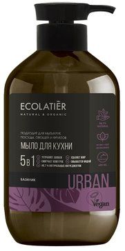 Ecolatier мыло жидкое для рук кухонное, базилик, 600 мл, 1 шт.