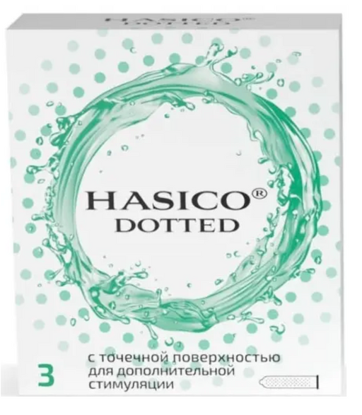 Hasico презервативы с точками, 3 шт.