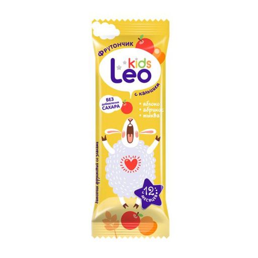 Леовит Leo Kids Фрутончик батончик фруктовый со злаками, яблоко курага фенхель, 20 г, 1 шт.