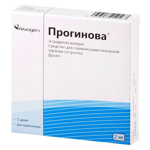 Прогинова, 2 мг, драже, 21 шт.