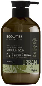 Ecolatier мыло жидкое для рук кухонное, с лемонграссом, 600 мл, 1 шт.