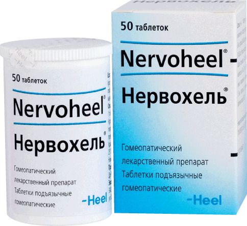Нервохель, таблетки подъязычные гомеопатические, 50 шт. цена