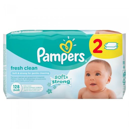 Pampers baby fresh Clean Салфетки влажные детские, салфетки влажные, 128 шт.